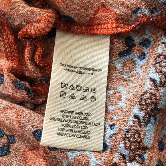 Free People Charlotte Rust Printed Racerback Tunic Tank – Size Small - Picture 11 of 11